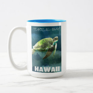 Hawaii Sea Turtle Artistic Zweifarbige Tasse
