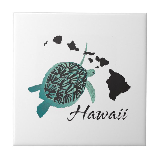 Hawaii Sea Turtle Fliese (Vorderseite)