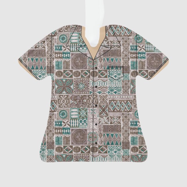 Hawaii-Shirt-Acrylblickfang Ornament (Vorderseite)