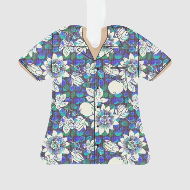 Hawaii-Shirt-Acrylblickfang Ornament (Vorderseite)