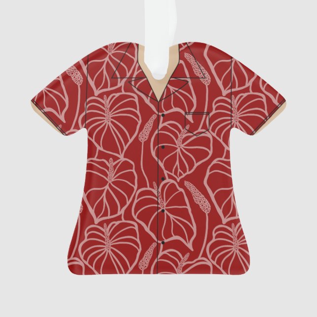 Hawaii-Shirt-Acrylblickfang Ornament (Vorderseite)