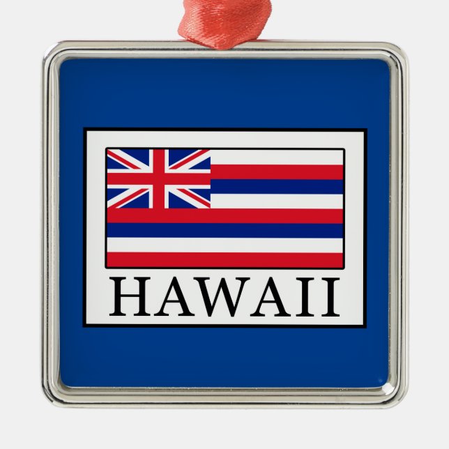 Hawaii Silbernes Ornament (Vorne)