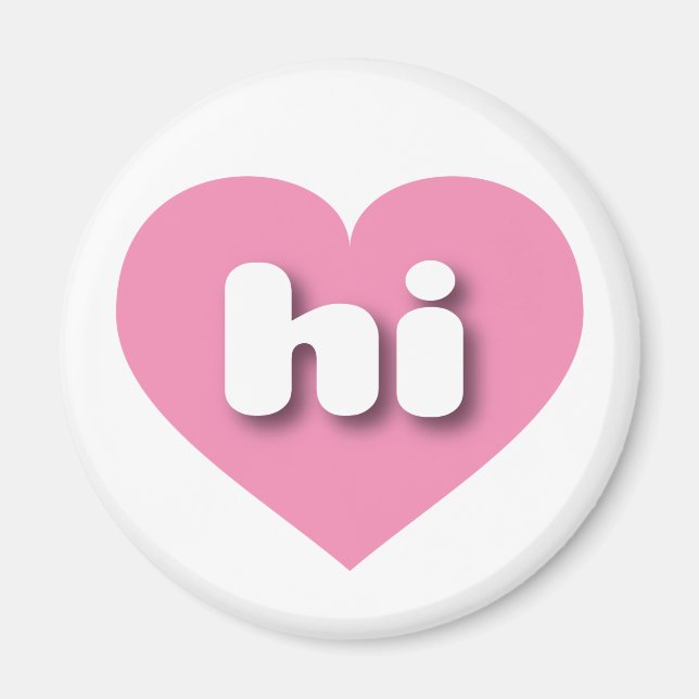 Hawaii Solid Pink Heart - Liebe Magnet (Vorne)