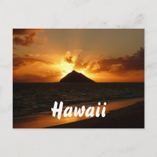 Hawaii-Sonnenaufgang-Text Postkarte