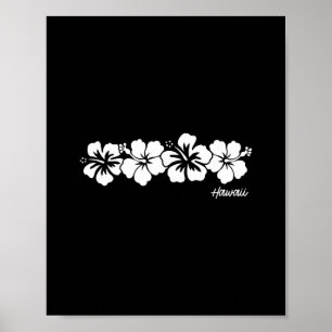 Hawaii-Souvenir Hibiskusblüten Hawaiianische Mädch Poster