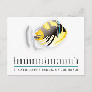 Hawaii Staat Fish - Humuhumunukunukuapua'a Postkarte