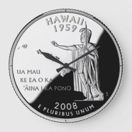 Hawaii Staat Imitate Quarter Clock Große Wanduhr