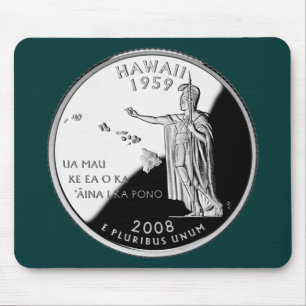 Hawaii Staat Imitate Quarter Mousepad