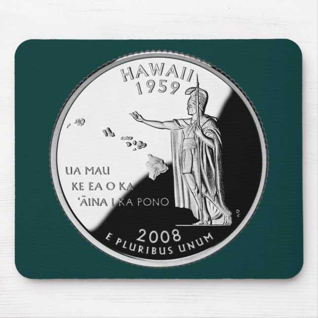 Hawaii Staat Imitate Quarter Mousepad (Vorne)