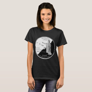 Hawaii Staat Imitate Quarter T-Shirt