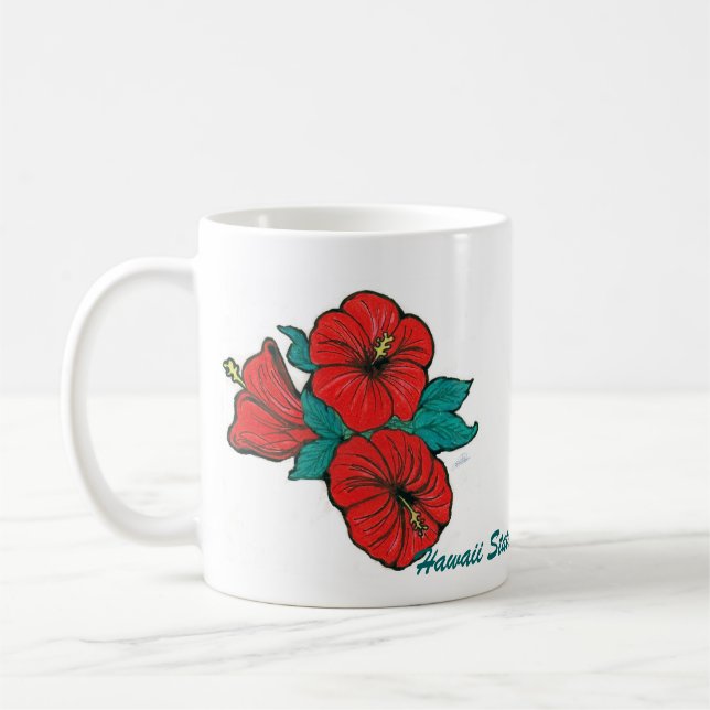 Hawaii-Staats-Blume, Hibiskus-Tasse Tasse (Links)
