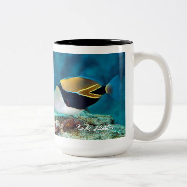 Hawaii-Staats-Fische, Humuhumunukunukuapua'a Zweifarbige Tasse (Rechts)