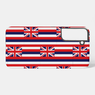 Hawaii-Staatsflagge Kachel Muster Rot Weiß und Bla Samsung Galaxy Hülle