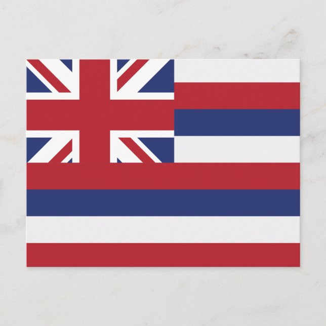 Hawaii State Flag Aloha State Union Jack Postkarte (Vorderseite)