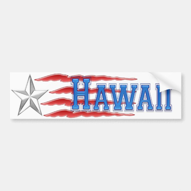 Hawaii-Sternenbanner Autoaufkleber (Vorne)