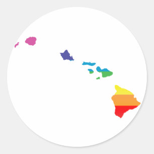 hawaii stolz. runder aufkleber
