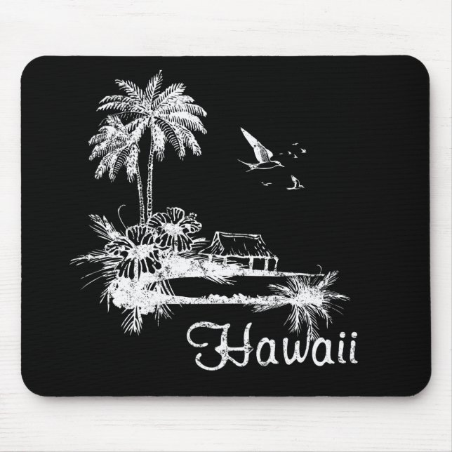 Hawaii-Strand-Hütte Mousepad (Vorne)