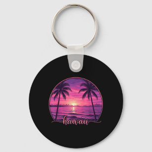 Hawaii-Strand-Sonnenuntergang Tropischer Sommerurl Schlüsselanhänger