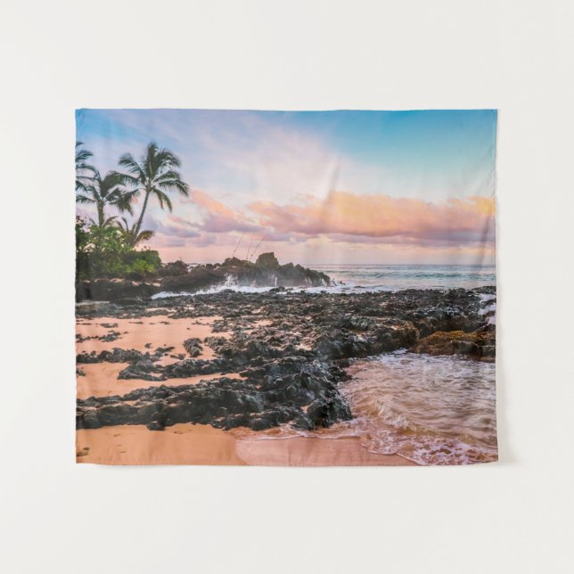 Hawaii-Strand-Tapisserie Wandteppich (Vorderseite (Horizontal))