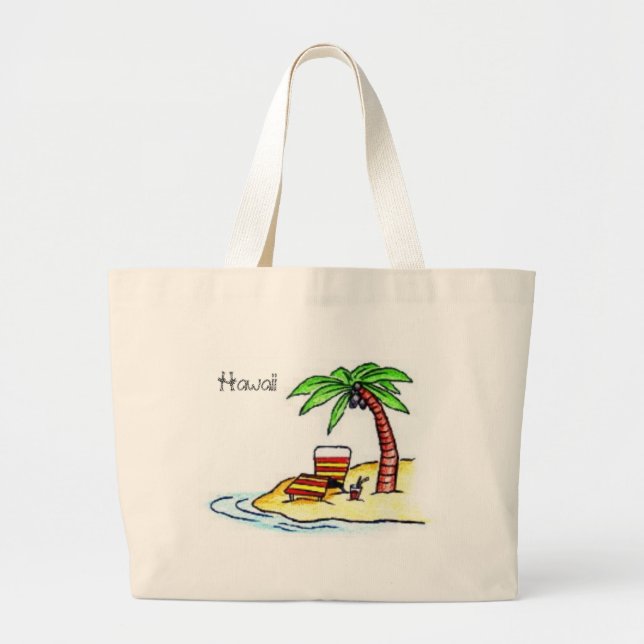 Hawaii-Strand-Tasche Jumbo Stoffbeutel (Vorne)