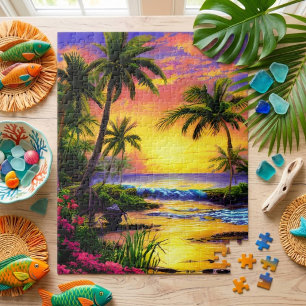 Hawaii-Strandlandschaft-Puzzle Puzzle