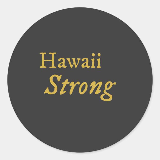 Hawaii Strong Runder Aufkleber (Vorderseite)
