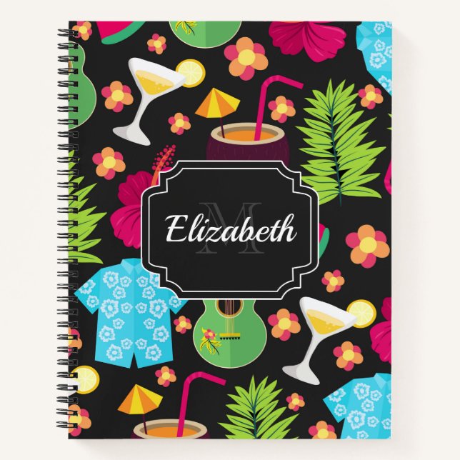 Hawaii Summer Pattern Notizbuch (Vorderseite)