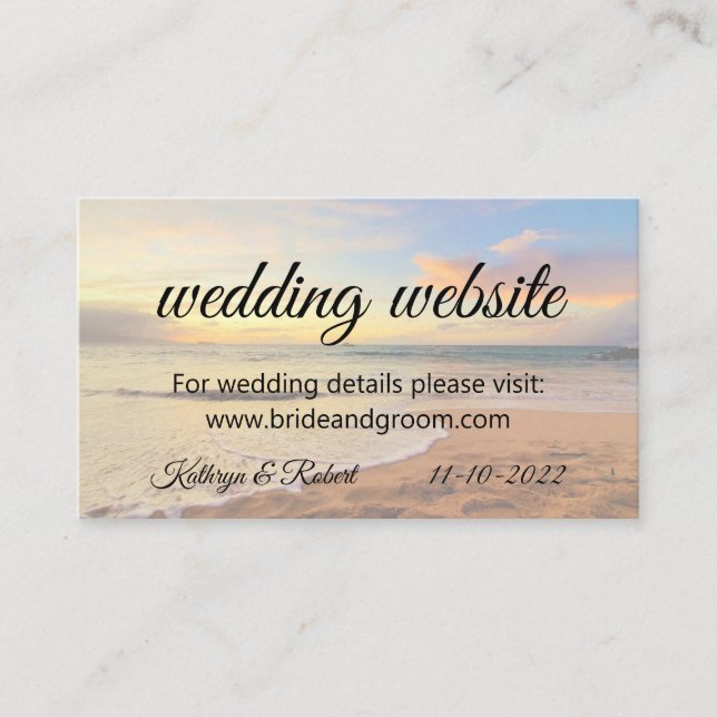 Hawaii Sunset am Strand Begleitkarte (Vorderseite)