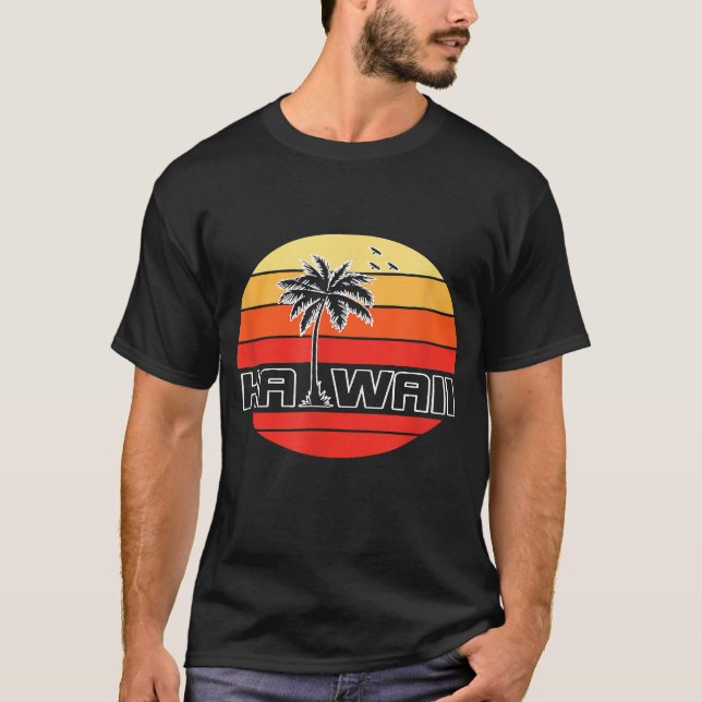 HAWAII SUNSET PALM T SHIRT (Vorderseite)