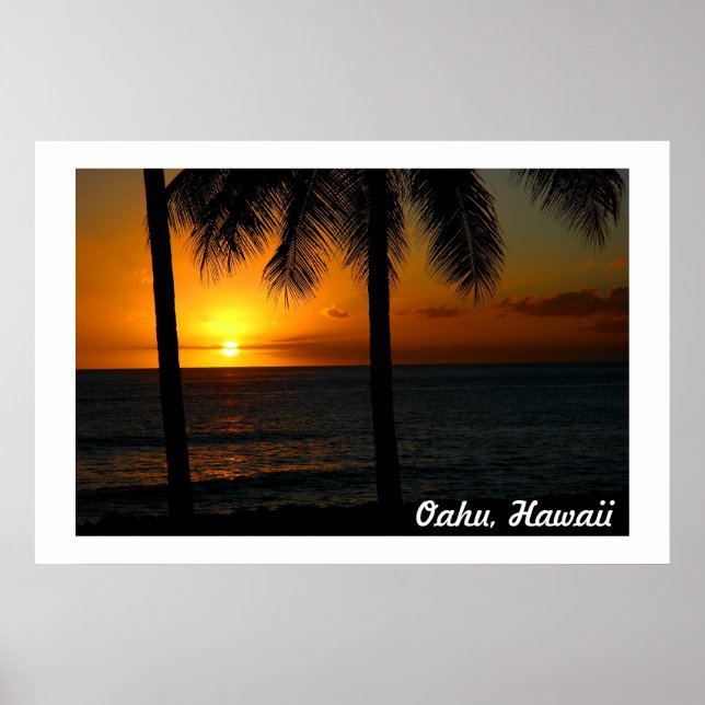 Hawaii Sunset Poster (Vorne)