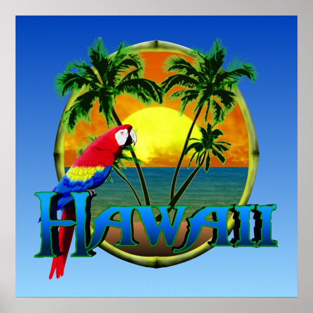 Hawaii Sunset Poster (Vorne)