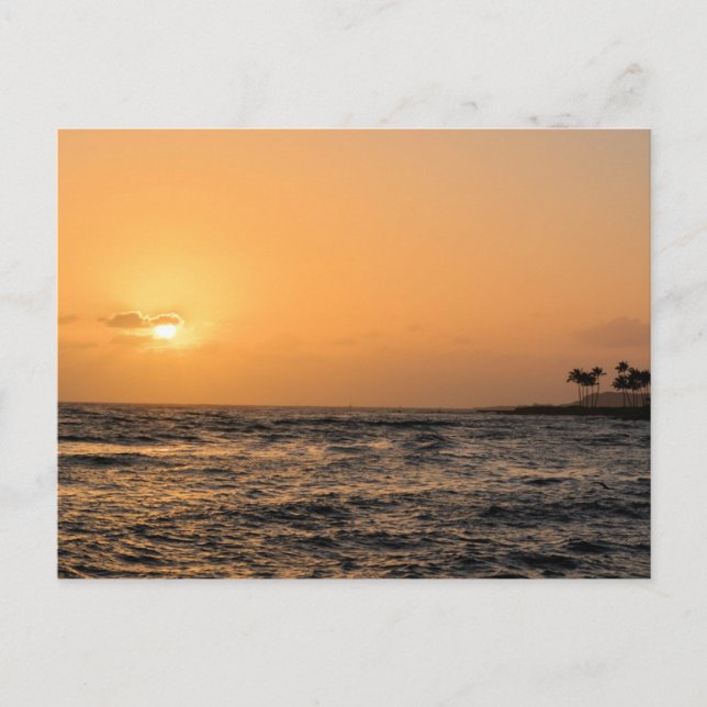 Hawaii Sunset Postkarte (Vorderseite)
