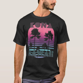 Hawaii Sunset Sun Surf Rücken Rücken 80er T-Shirt