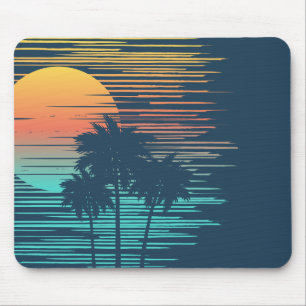 Hawaii Sunset Sunrise Graphic Topical Rainforest Mousepad