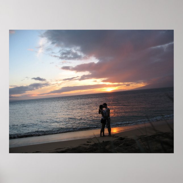Hawaii Sunset und zwei Flitterwochen Poster (Vorne)