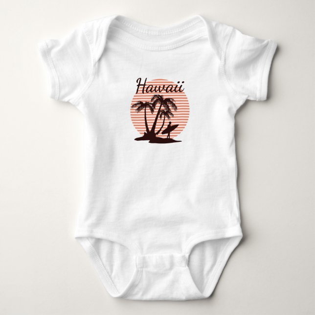 Hawaii Surf Baby Strampler (Vorderseite)