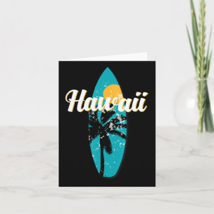 Hawaii Surfen Aloha Vintage Retro Surfbrett Strand Karte