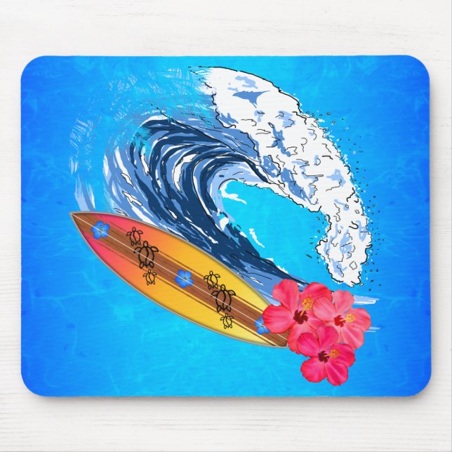 Hawaii-Surfen Mousepad (Vorne)