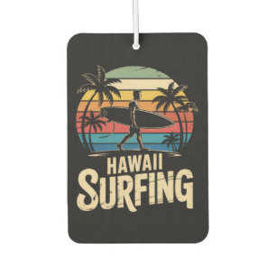Hawaii Surfen Retro - Vintage Sonnenuntergang Stra Autolufterfrischer