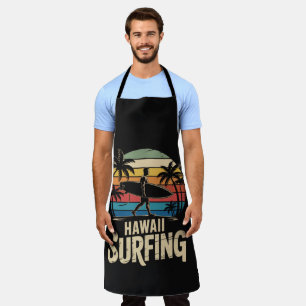 Hawaii Surfen Retro - Vintage Sonnenuntergang Stra Schürze