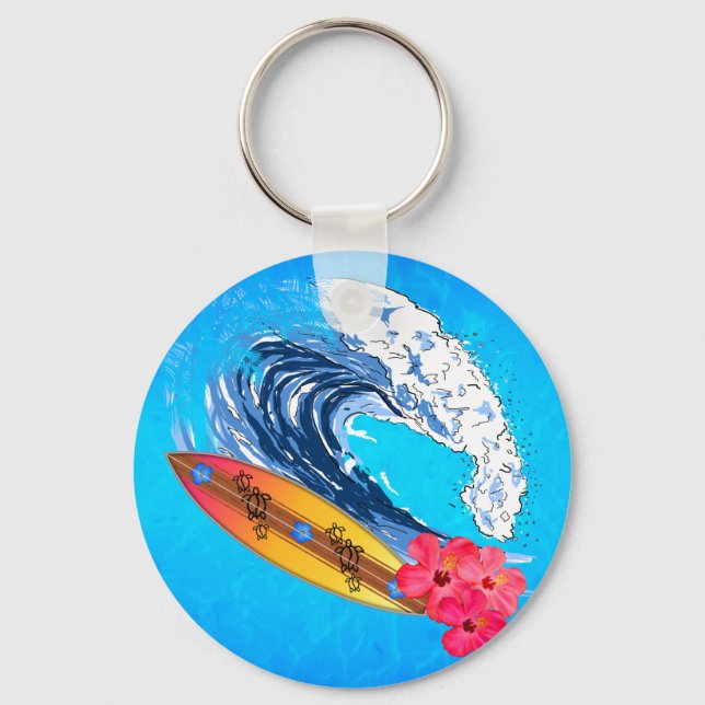 Hawaii-Surfen Schlüsselanhänger (Vorderseite)