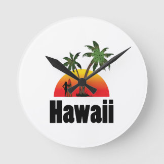 Hawaii-Surfer Runde Wanduhr
