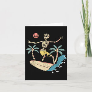 Hawaii Surfer Skelett Halloween Strand Y Soky Surf Karte