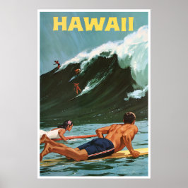 Hawaii-Surfing-Malerei Hawaiianischer Kunst Druck Poster