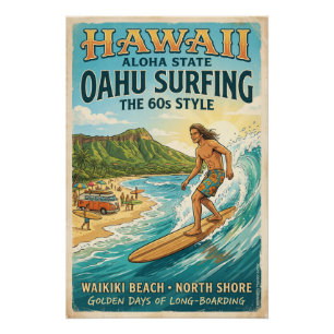 Hawaii Surfing  Poster