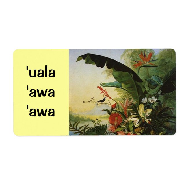 Hawaii Sweet Potato Beer Homebrew Label uala awa (Vorne)