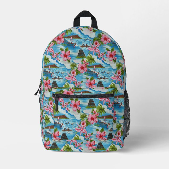 Hawaii Szenes 🌺 Bedruckter Rucksack (Vorderseite)
