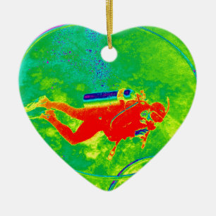 Hawaii-Taucher Keramik Ornament