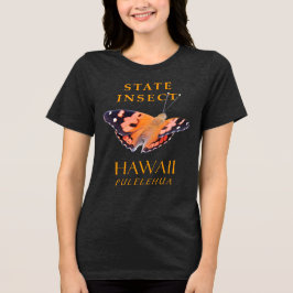 Hawaii Territory Insekt Der Kamehameha-Schmetterli Tri-Blend Shirt