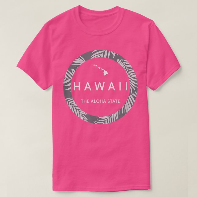 Hawaii The Aloha StateAloha Hawaiian Palm Tree Oha T-Shirt (Design vorne)